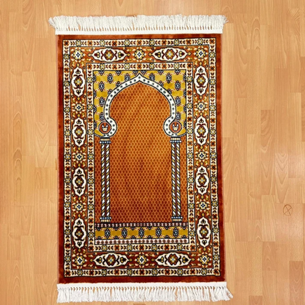 Hünkar Desenli Yünlü Seccade Kiremit  - Image 1