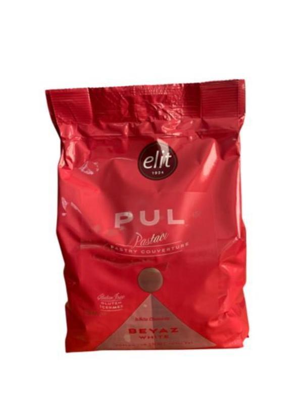 ELİT PASTACI BEYAZ PUL ÇİKOLATA 1 KG (GLUTENSİZ) - Image 1