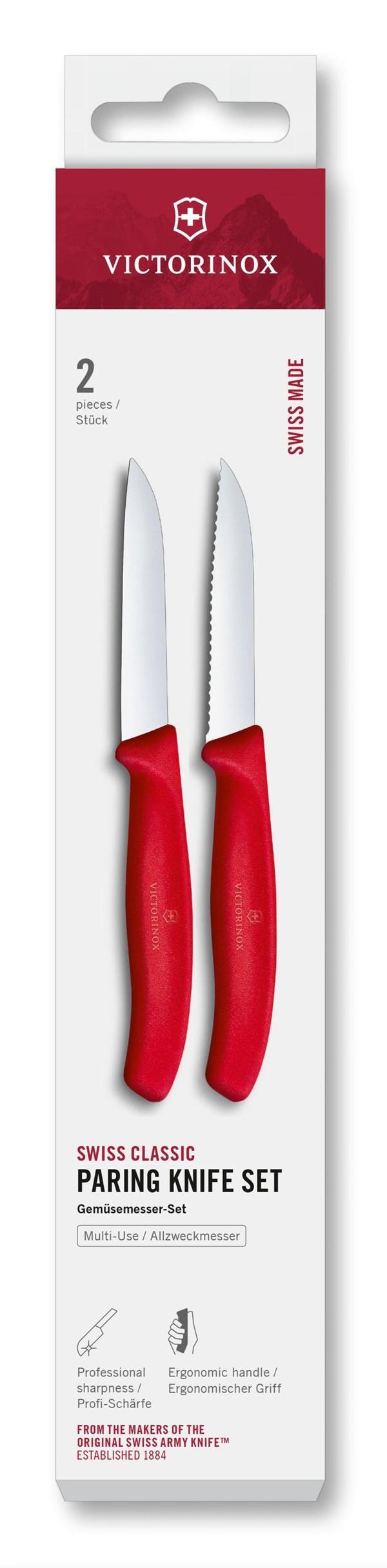 Victorinox 6.7491.2C1 Swiss Classic 2li Soyma Bıçağı Set, Kırmızı - Image 1