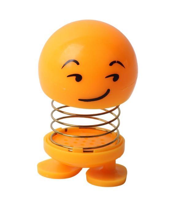 Çok Bilmiş Ukala Emoji Smile Zıp Zıp Kafa 8 cm Araba Torpido & Pasta Süsü Masaüstü Dekoratif Figür - Image 1