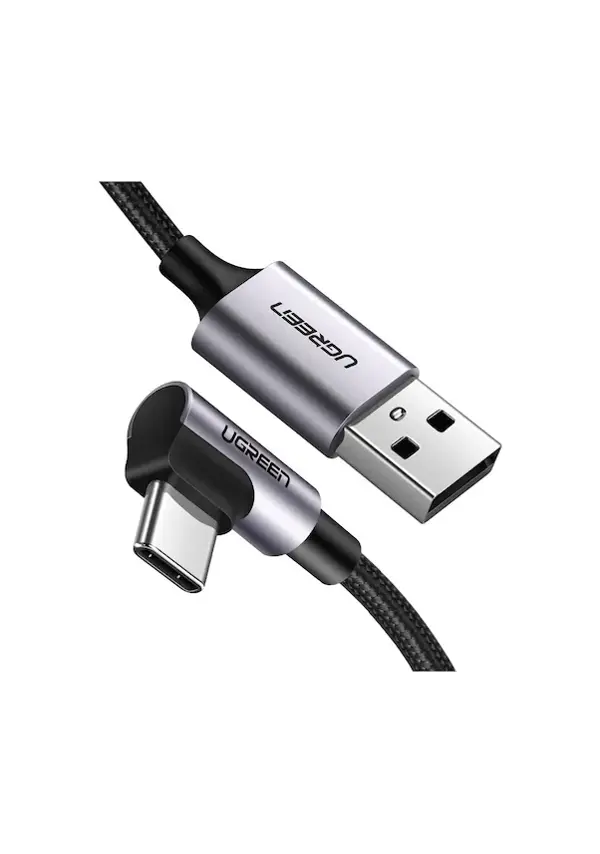 UGREEN USB-C to USB-A 3A QC 90 Derece Hızlı Şarj Kablosu, 2 Metre, Uzay Girişi, 50942 - Image 1