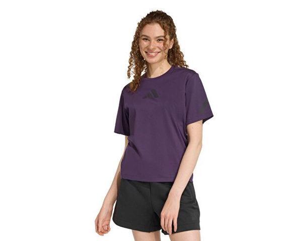 adidas W Z.N.E. Tee Kadın Günlük Tişört JW7754 Mor - Image 1