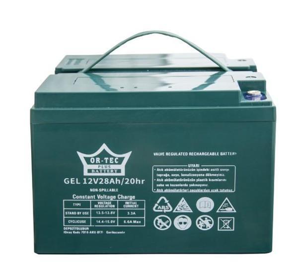 Ortec 12V 28AH Akü Engelli Araba Aküsü - Image 1
