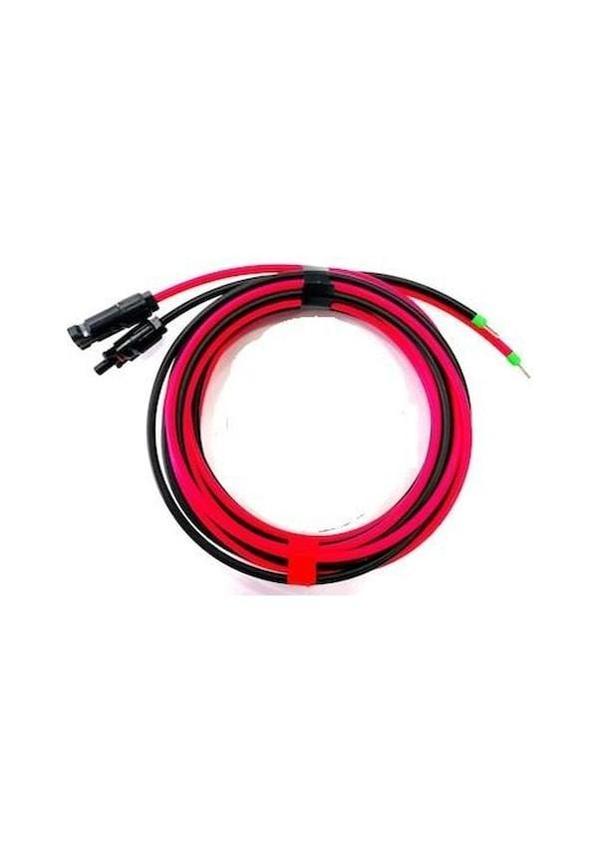 Solar Kablo Güneş Paneli Şarj Kontrol Arası Uçları Mc4Lü 6Mm Kablo Seti 5M Siyah 5m Kırmızı - Image 1