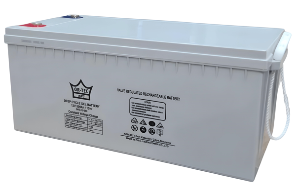 Ortec 12V 200AH Jel Solar Sistem Aküsü Yeni Üretim - Image 1