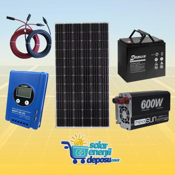 Solar Enerji Deposu 600W Güneş Enerjisi Paketi – Ev Tipi Solar Sistem - Image 1