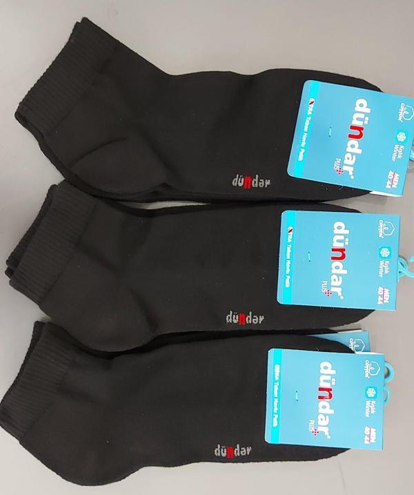 DÜNDAR PLUS 7651 ERKEK TABAN HAVLU PATİK ÇORAP 12 ADET - Image 1