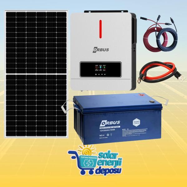 Solar Enerji Deposu 4000W Jel Akülü Güneş Enerjisi Paketi - Image 1