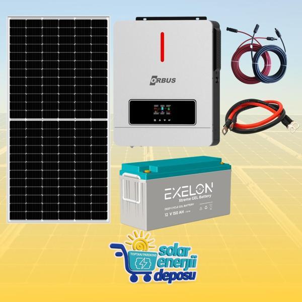 Solar Enerji Deposu 4000W Jel Akülü Güneş Enerjisi Paketi  - Image 1