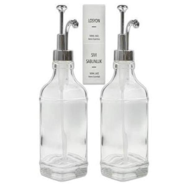 Cam Sıvı Sabunluk Losyonluk Krom - Image 1