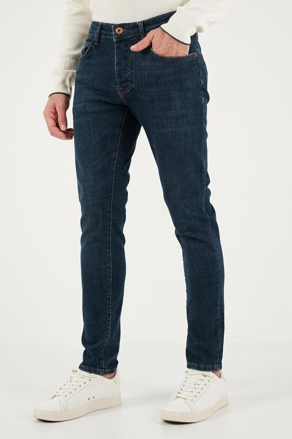 Buratti Streç Pamuklu Slim Fit Normal Bel Dar Paça Jeans Erkek Kot Pantolon 1115C42NAPOLI LACİVERT - Image 1