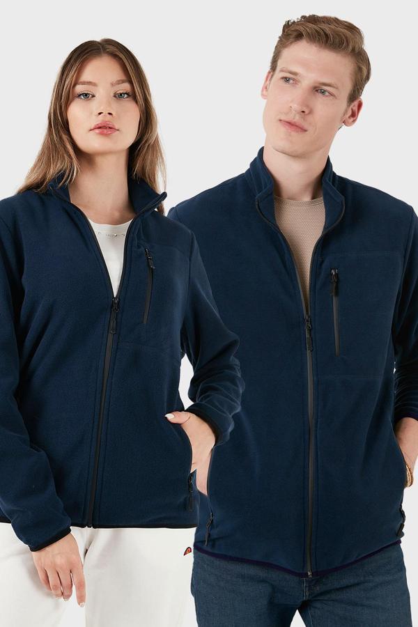 Buratti Slim Fit Cepli Fermuarlı Anti-Pilling Tüylenme Yapmayan Soğuk Geçirmez Polar Unisex Hırka 5906028S1 LACİVERT - Image 1