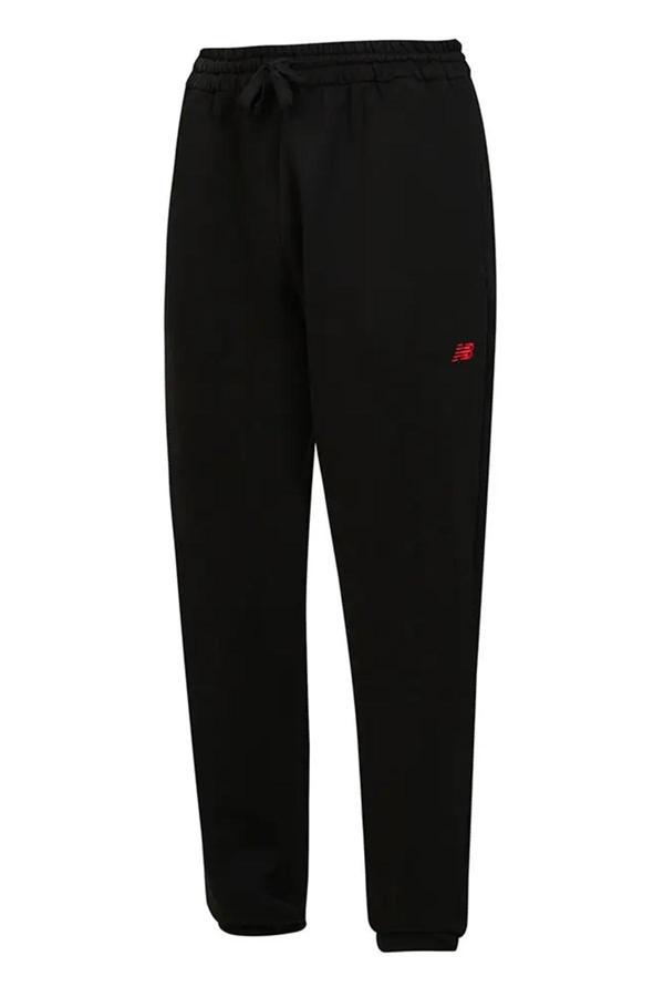 New Balance NB Lifestyle Comfort Fit Normal Bel Lastikli Paça Erkek Eşofman Altı MNP3517-BK SİYAH - Image 1