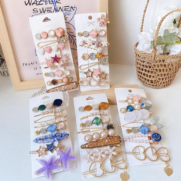 Mucize Home Yeni Trend Moda 8'Li Büyük Klips Çıtçıt Pens Toka Seti Saç Koparmayan  (Trend Karışık Modeller) - Image 1