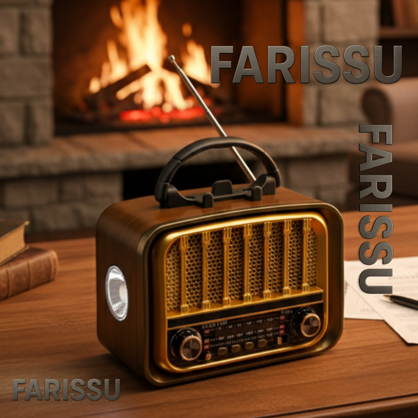 Everton RT-676 Retro Görünümlü 3 Band FM/AM/SW Radyo, Bluetooth Hoparlör ve Fenerli Klasik Tasarım - Image 1