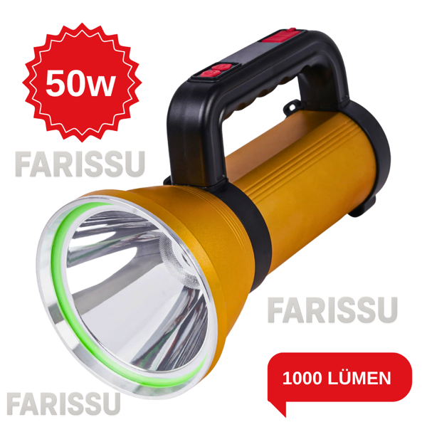 EVERTON RT-S050 Şarjlı Güçlü Işık Projektör El Feneri 50W 1000 Lümen Powerbank Özellikli - Image 1