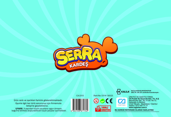 Serra Kardeş Lisanslı 35 Parça Çerçeveli 34X24CM Çocuk Puzzle Yapboz Yeni Serisi - Image 1