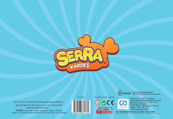 Serra Kardeş Lisanslı 35 Parça Çerçeveli 34X24CM Çocuk Puzzle Yapboz Yeni Serisi - Image 1