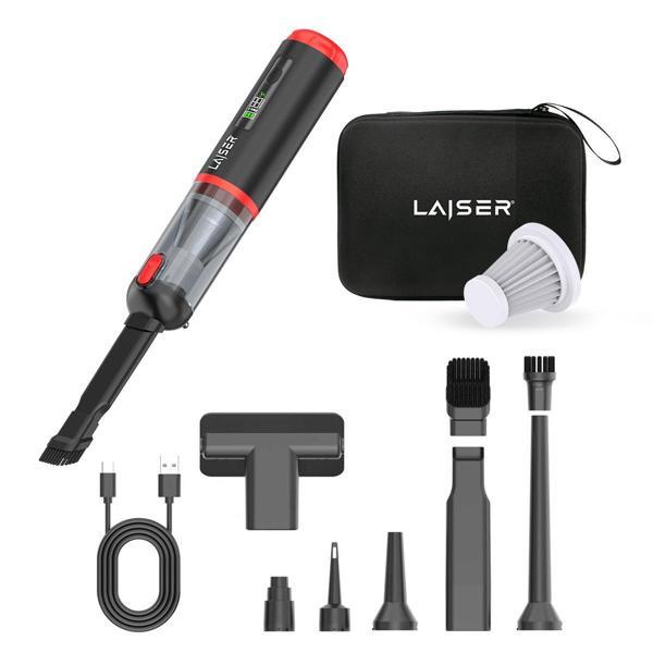 Laiser Kompakt LED Ekranlı 17.000 PA 3ın1 Çekme-Vakum-Üfleme Özellikli Şarjlı Araç Süpürgesi - Image 1