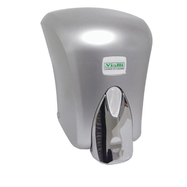 Omnipazar Vialli F6C Hazneli Köpük Sabun Dispenseri Gri - Krom 1000 ml - Image 1