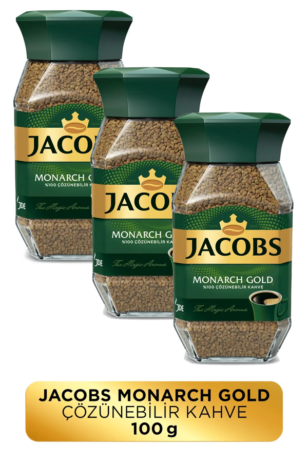 Jacobs Monarch Gold Cam Kavanoz Granül Kahve 100 gr X 3 Adet - Image 1
