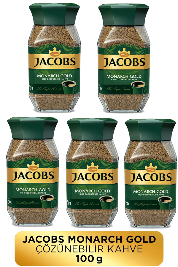 Jacobs Monarch Gold Cam Kavanoz Granül Kahve 100 gr X 5 Adet - Image 1