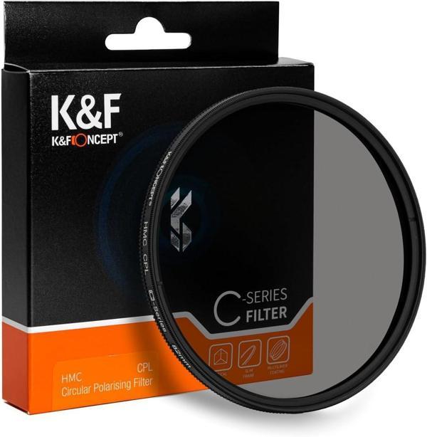 K&F CONCEPT 77mm Nano-C serisi HMC CPL Filtre - Slim Seri - Image 1
