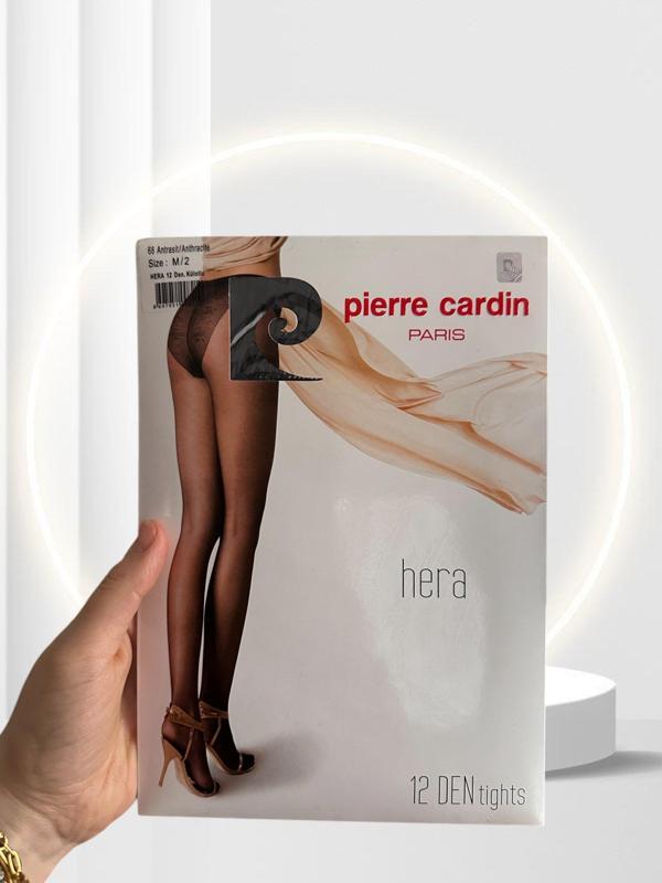 Pierre Cardin Paris Hera Dantel Tanga Görünümlü Antrasit 12 Den Külotlu Çorap - Image 1