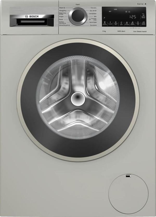 BOSCH WGA244ZXTR 9 KG 1400 DEVİR ÇAMAŞIR MAKİNESİ GÜMÜŞ - Image 1
