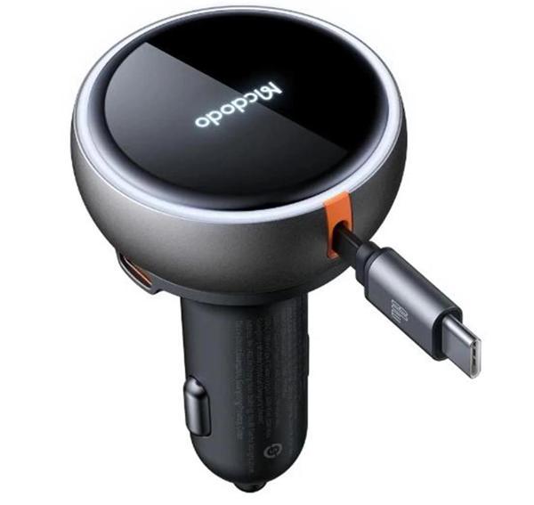 MCDODO CC-4850 80W USB-C Geri çekilebilir kablo Hızlı araç şarj cihazı - Image 1