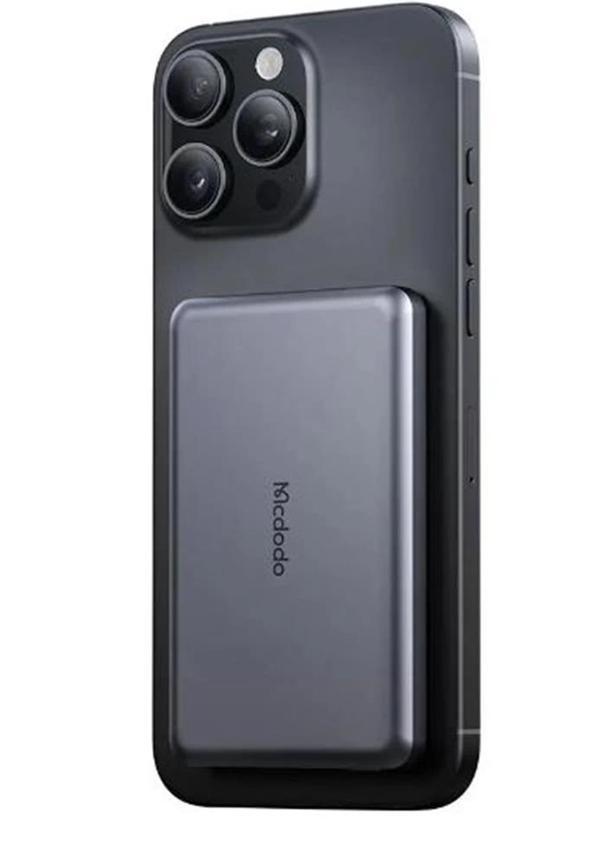 MCDODO MC-4641 20W 5000mAh Metal Ultra İnce Manyetik Kablosuz Power Bank Siyah - Image 1
