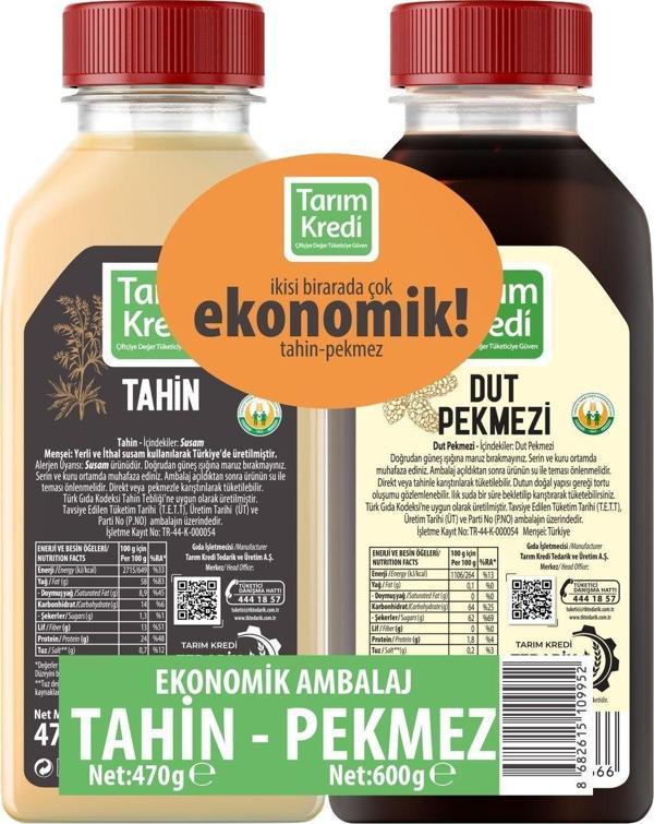 Tarım Kredi Birlik Tahin 470 G - Dut Pekmezi 600 G 2Li Paket - Image 1
