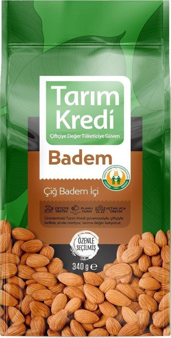 Tarım Kredi Birlik Paketli İç Çiğ Badem Naturel 340 G - Image 1