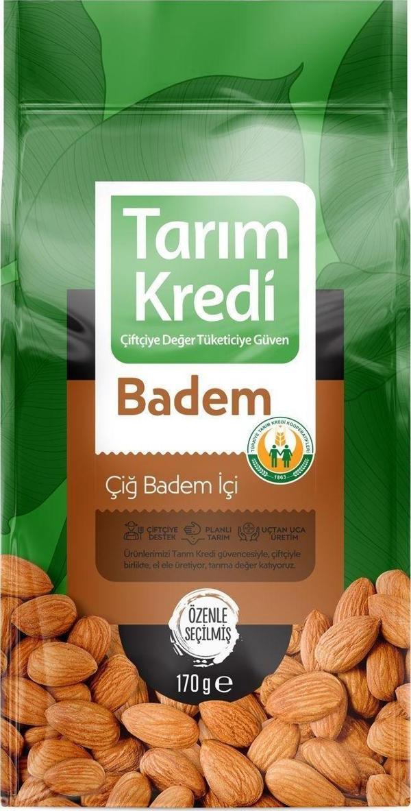 Tarım Kredi Birlik Paketli İç Çiğ Badem Naturel 170 G - Image 1