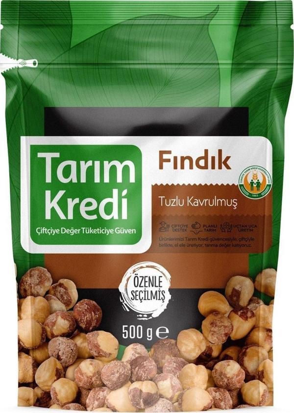 Tarım Kredi Birlik Kavrulmuş Tuzlu Fındık Doypack 500 G - Image 1