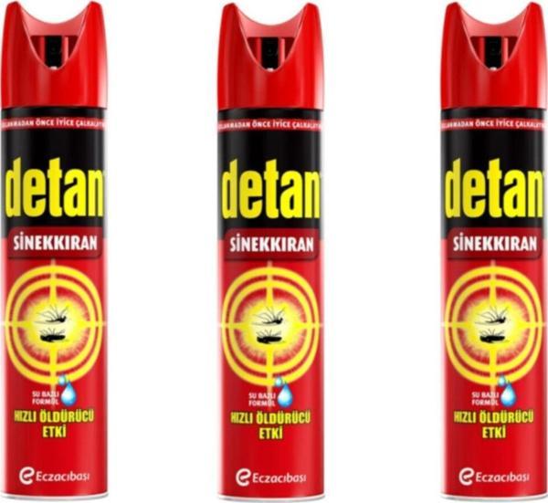 Detan Sinekkıran Su Bazlı Aeresol 275 Ml X 3 Adet - Image 1