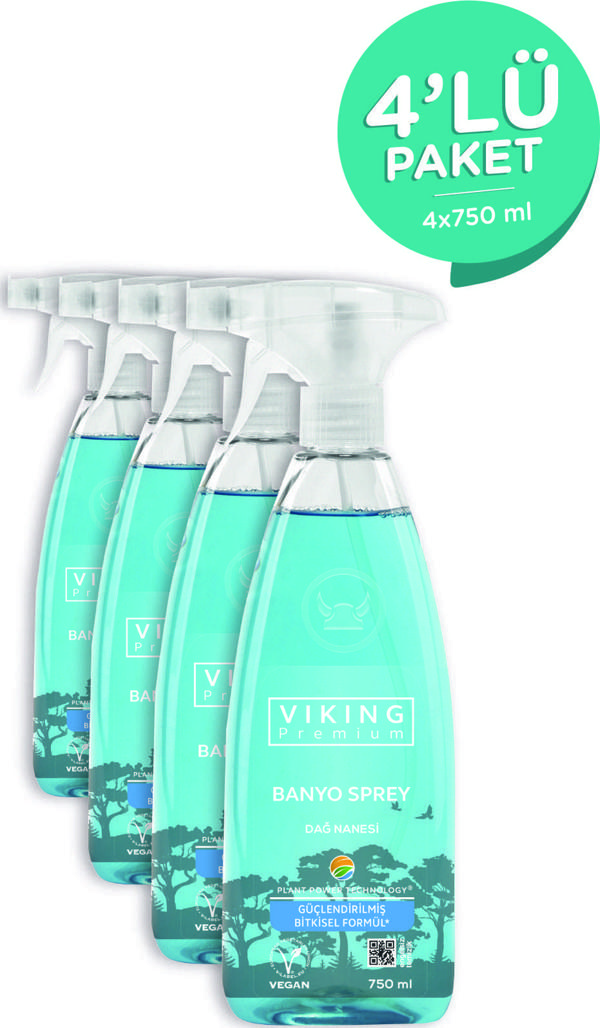Viking Banyo Spreyi Dağ Nanesi 750 Ml 4 Adet - Image 1