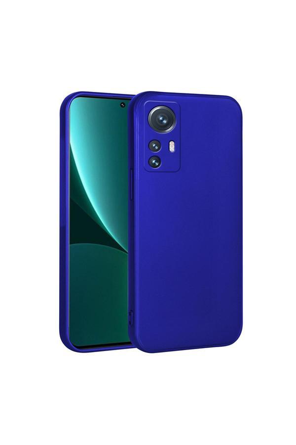 Techaks Mi 12 Lite Kılıf Premier Silikon Kapak - Saks Mavi - Image 1