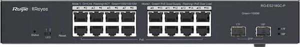 Ruijie Reyee RG-ES218GC-P 16 Portlu Gigabit 2 Sfp 16 Port Poe(240w) Yönetilebilir Switch - Image 1