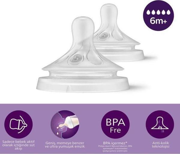 Philips Avent Natural Response Biberon Emziği 5 Numara - Image 1