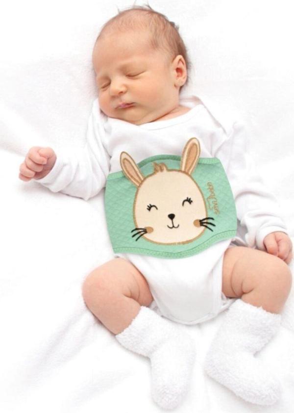 Sevi Bebe Gaz Giderici Kiraz Çekirdekli Bebek Bel Bandı Mint - Mommyslab - Image 1