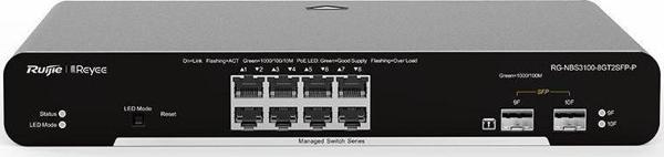Ruijie Reyee RG-NBS3100-8GT2SFP-P 8 Portlu 10/100/1000 Gigabit + 2 Sfp  8 Port Poe L2 Yönetilebilir Switch - Image 1