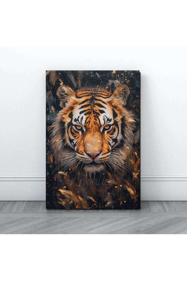 Kanvas Dijital Hd Baskı Kanvas Tablo Kaplan Görseli Salon Duvar Tablosu - Image 1