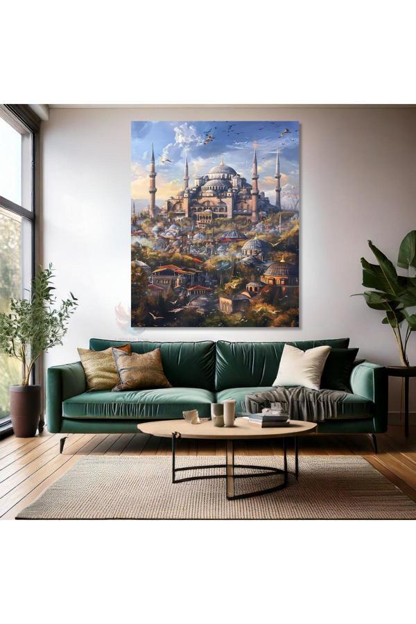 Kanvas Dikey Duvar Tablosu Kanvas Ayasofya Ev Ofis Salon Modern Duvar Tablosu - Image 1