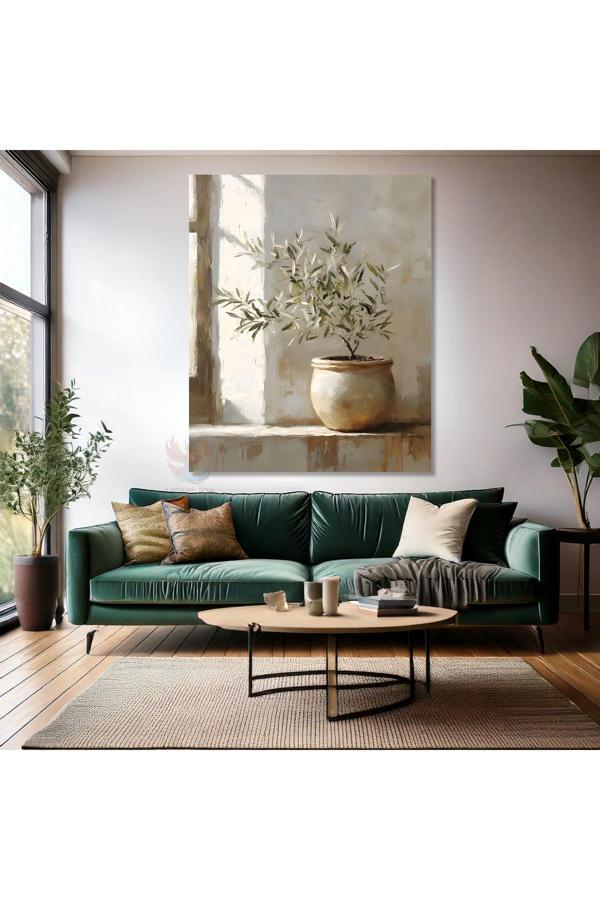 Kanvas Dikey Duvar Tablosu Kanvas Güneş Yansıyan Vazo Ev Ofis Salon Modern Duvar Tablosu - Image 1