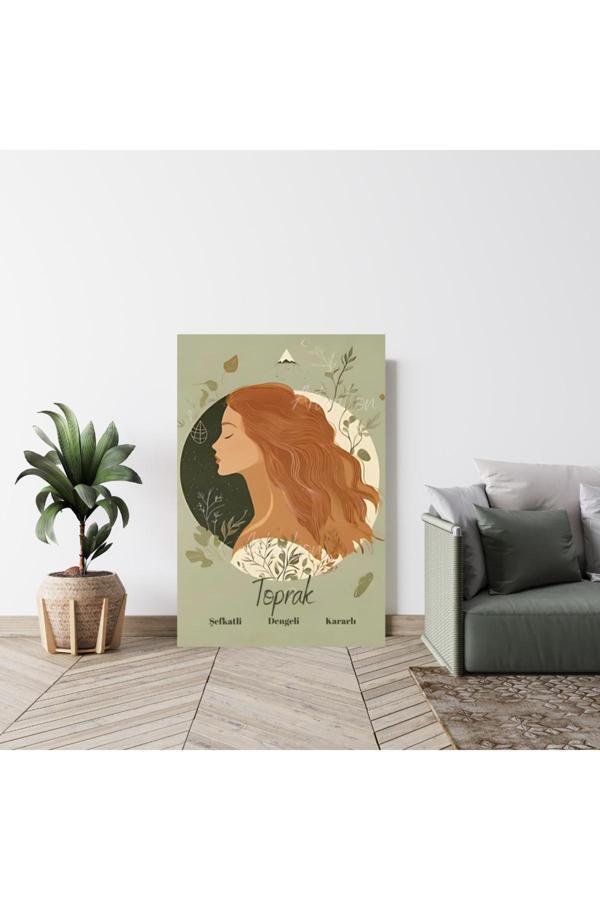 Kanvas Dijital HD Baskı Kanvas Tablo Toprak Elementi Duvar Tablosu - Image 1