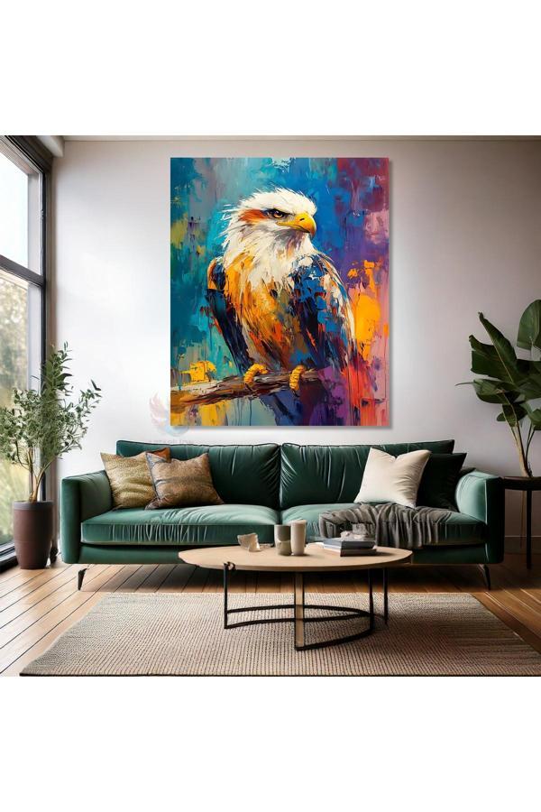 Renkli Kartal Tablosu Kanvas Dijital Baskı Tablo Duvar Tablosu - Image 1