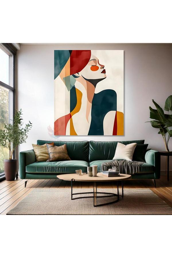 Soyut Çizim Kadın Resmi Kanvas Tablo Duvar Tablosu Modern Ev Dekoru Kanvas Salon Tablosu - Image 1
