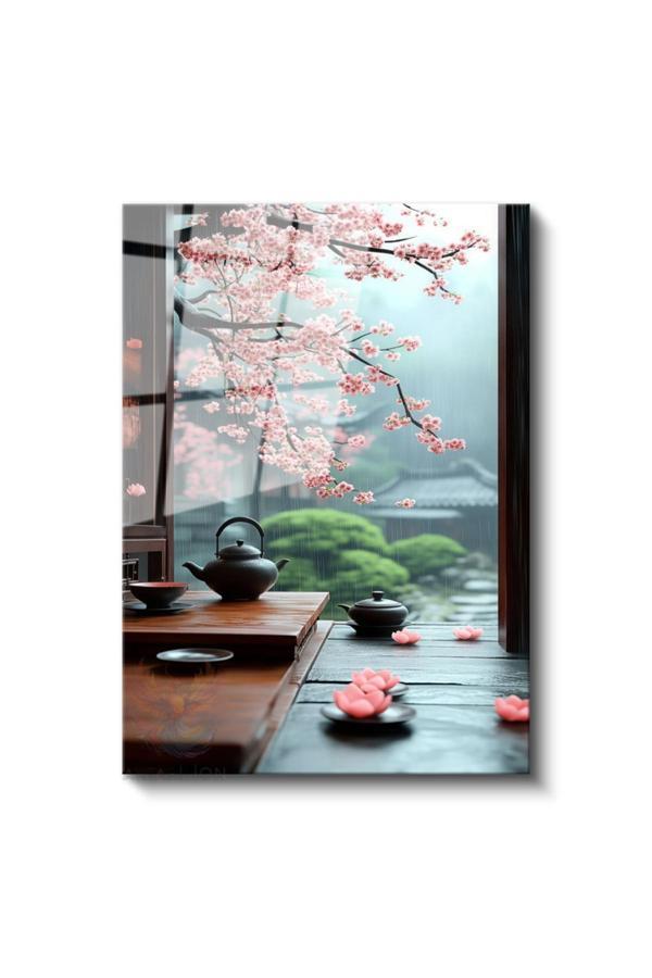 Cam Dikey Duvar Tablosu Cam Dinlendirici Manzara Ev Ofis Salon Modern Duvar Tablosu - Image 1