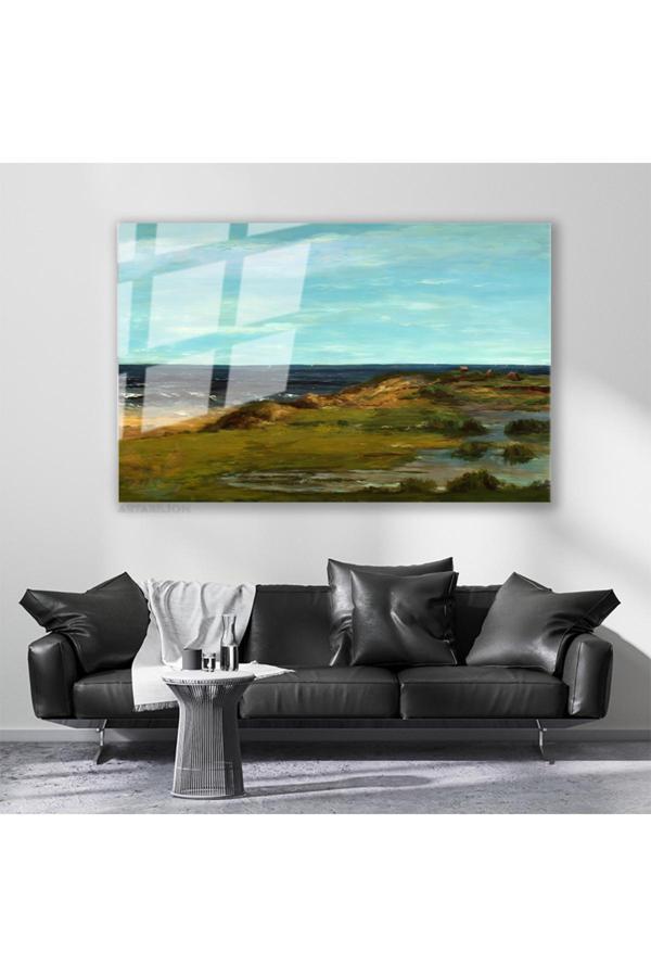 Cam Yatay Duvar Tablosu Cam Doga Manzarasi6 Ev Ofis Salon Modern Duvar Tablosu - Image 1